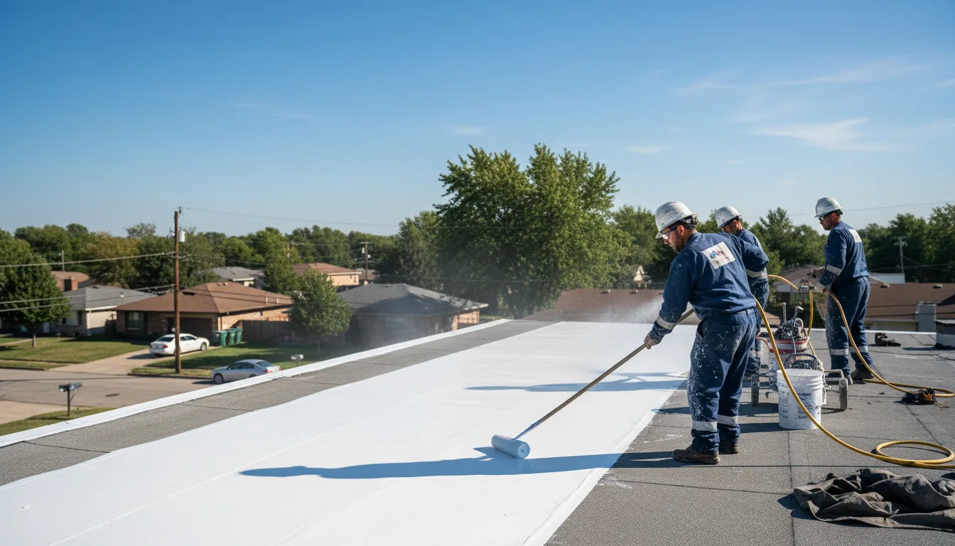 Commercial roof coating in Glennville, GA near me
